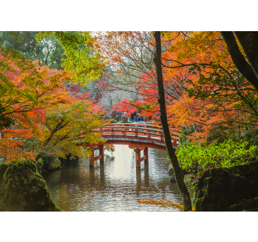 Roleta do obývačky japonská záhrada les - Tenstickers