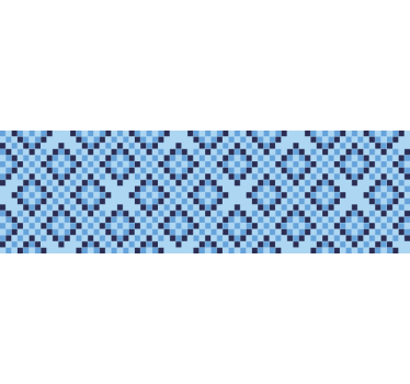 Modrá roleta geometrický modrý pixelový vzor - Tenstickers