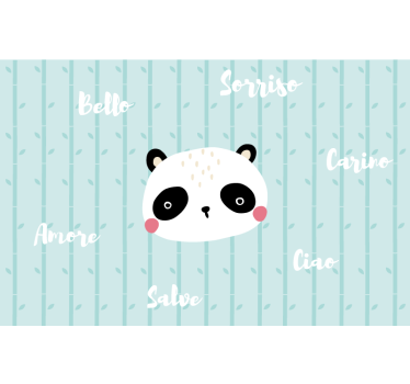 Modrá roleta panda v oblakoch - Tenstickers