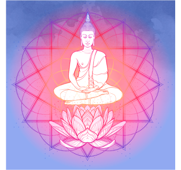 Roleta do obývačky meditujúca mandala budhu - Tenstickers
