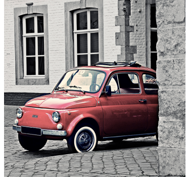 Roleta do obývačky vintage starý fiat 500 - Tenstickers
