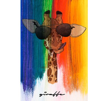 Roleta do obývačky dúhová žirafa - Tenstickers
