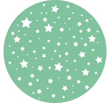 Zelená roleta zelené hviezdy okrúhle - Tenstickers