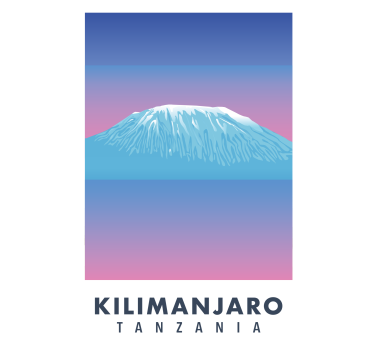 Roleta do obývačky kilimanjaro retro plátno - Tenstickers