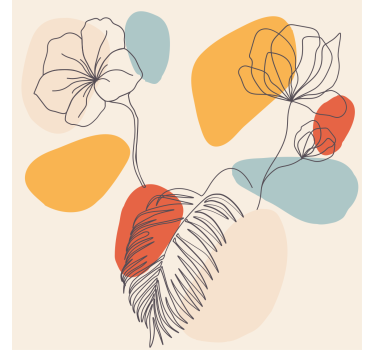 Roleta do obývačky s botanickým motívom - Tenstickers