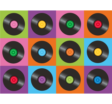 Roleta do izby s vinylovými diskovými taniermi - Tenstickers