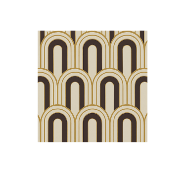 Roleta vintage s oblúkmi v štýle art deco 70. rokov - Tenstickers