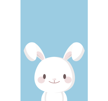 Biely králik severská roleta - Tenstickers