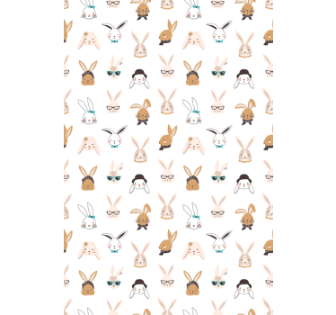 roleta zvieratká hravé motívy králikov - Tenstickers