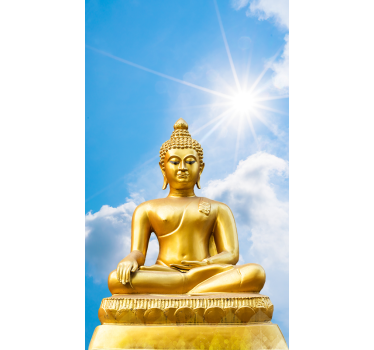 Slnečný budha zen modro Rolety - Tenstickers
