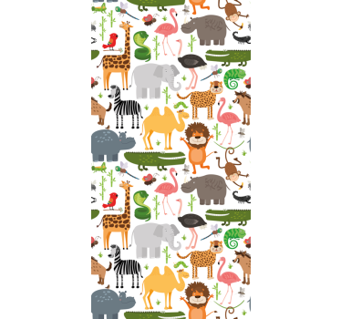 Viacfarebné zvieratá deti Roleta - Tenstickers