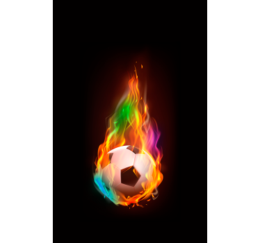 Viacfarebný ohnivý lopta Rolety futbal - Tenstickers