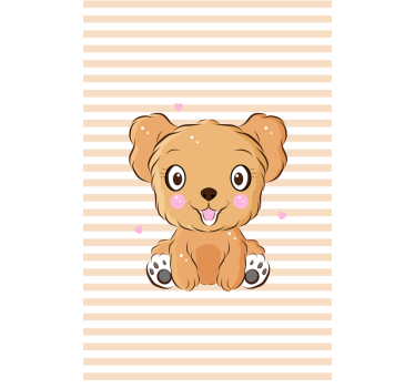 roleta zvieratká roztomilé šteniatko ilustrácie - Tenstickers