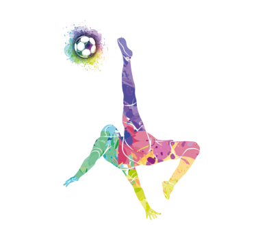 Akvarel futbalista športová roleta - Tenstickers