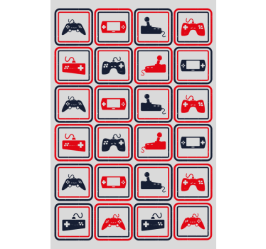 Retro šedé ovládače geekové rolety - Tenstickers