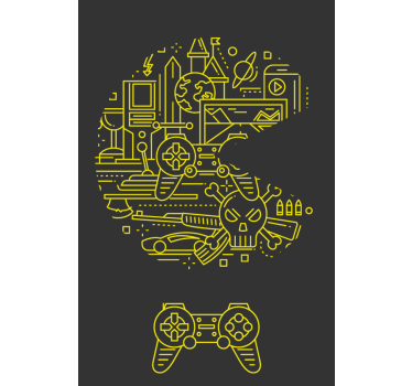 žltá pac hra geek blind - Tenstickers
