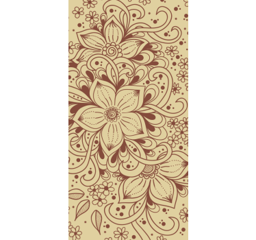 Mehndi ornament kvetinová Roleta elegancia - Tenstickers