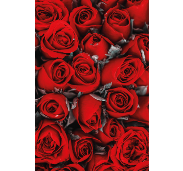 červené ruže romantická kvetinová roleta - Tenstickers