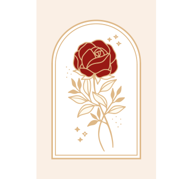 elegantná roleta béžová klenutá ruža - Tenstickers