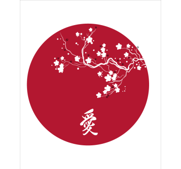 kvetinová roleta japonský čerešňový kruh - Tenstickers