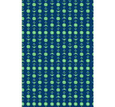 roleta na okno kvety zelené vzory - Tenstickers