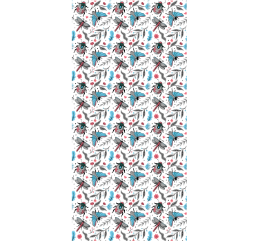 roleta na okno kvety okrídlený hmyz a flóra - Tenstickers
