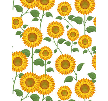 roleta na okno kvety botanický motív slnečnice - Tenstickers