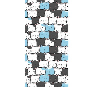 Roztomilé mačky karikatúry deti Roleta - Tenstickers