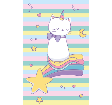 roleta do detskej izby magický mačací jednorožec - Tenstickers