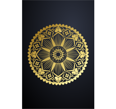 Zlatý efekt navy mandala buddha Rolety - Tenstickers