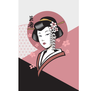 obrázková roleta elegantná japonská žena - Tenstickers