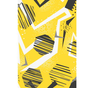 moderná roleta žltá dynamická geometria - Tenstickers