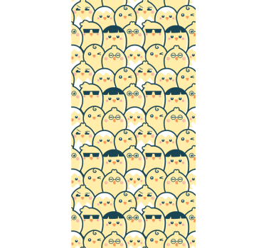 Emodži žlté mláďatá zviera Roleta - Tenstickers