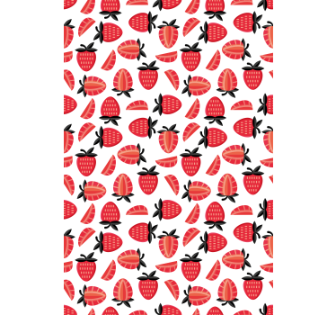 roleta na okno ovocie vzor plátok jahôd - Tenstickers