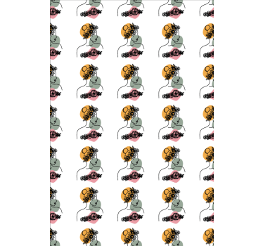 kvetinová roleta štylizované kvetinové tváre - Tenstickers