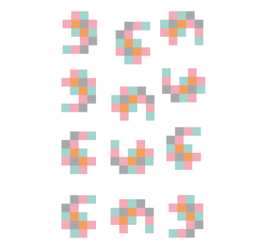 originálna roleta pixelované geometrické vzory - Tenstickers