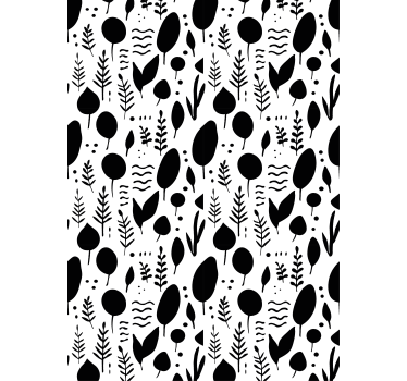 roleta stomy botanický vzor siluety - Tenstickers