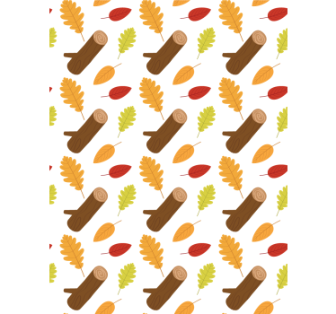 Roleta na okno kvety vzor jesenných listov - Tenstickers