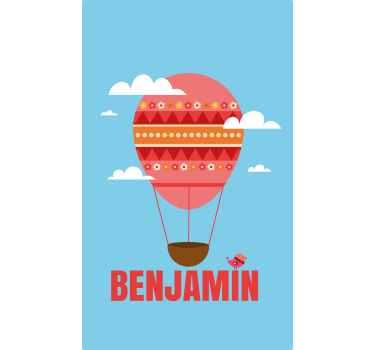 Roleta do detskej izby s balónom a menom - Tenstickers