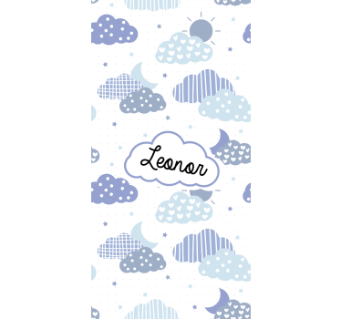 roleta s oblakmi personalizovaný cloudový vzor - Tenstickers