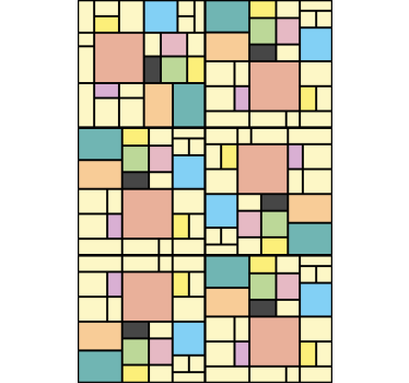moderná roleta geometrické farebné štvorce - Tenstickers