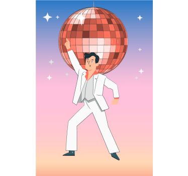 originálna roleta póza disco tanečnice - Tenstickers