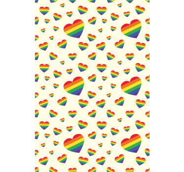 Roleta láska vzor srdiečok lgtb - Tenstickers