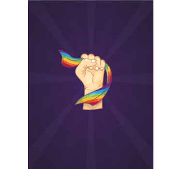 originálna roleta päsť drží dúhu - Tenstickers