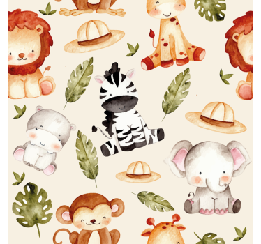 Béžové safari deti Roleta - Tenstickers