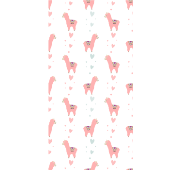 roleta do detskej izby lamy milujú srdcia - Tenstickers