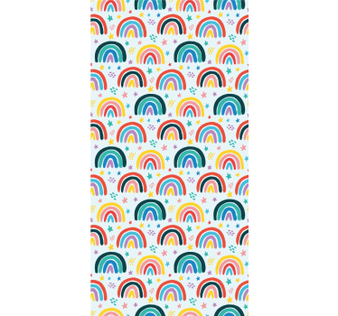 roleta do detskej izby modré dúhové vzory - Tenstickers