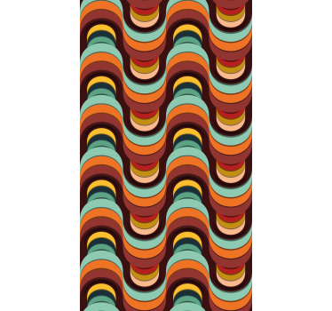 Retro roleta vlnkový vzor - Tenstickers