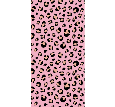 Ružový kreslený leopardí vzor pre deti Rolety - Tenstickers