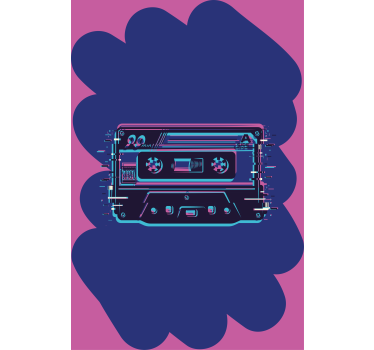 bláznivá roleta retro kazetová ilustrácia - Tenstickers
